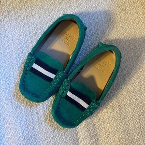 Janie and Jack Green Kids Moccasins